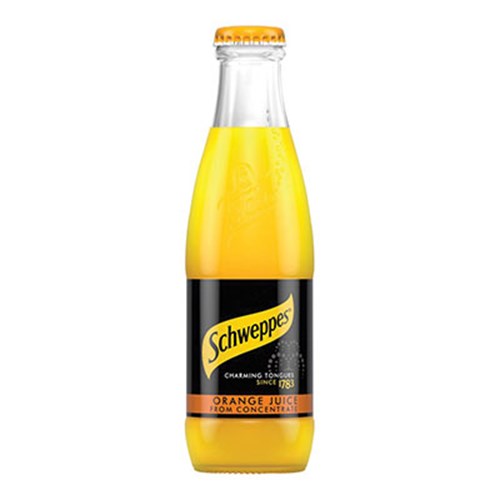 100% Orange Juice 250ml Glass Bottle